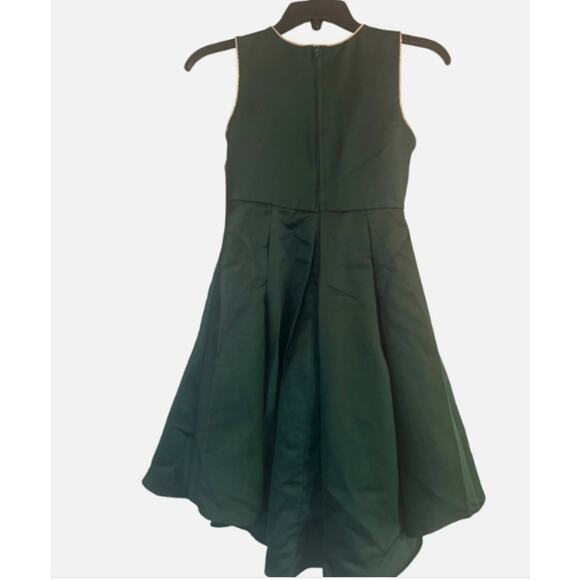 NWT Rare Editions Little Girl's Green Party Dress Special Occasion Bow Size 7 - Picture 2 of 7